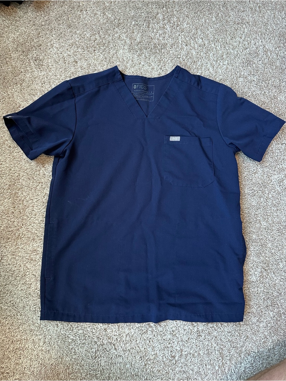 Figs Men’s Navy Short Sleeve V-Neck Scrub Top & pants